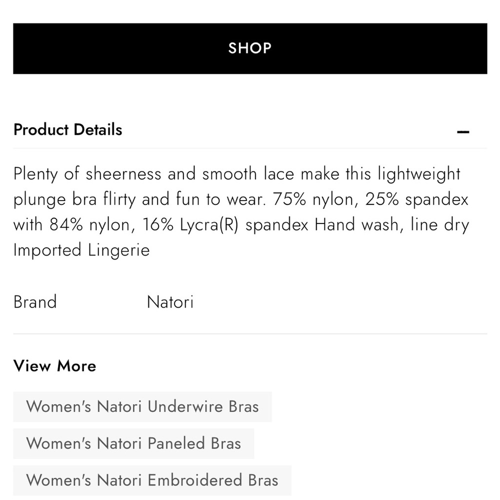 NWT Natori Contour Floral lace bra 36C - Picture 2 of 5